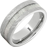 Serinium® Ring with Antler Inlay and Treebark Finish